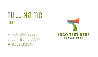 Colorful Letter T Business Business Card Image Preview