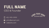 Retro Vintage Wordmark Business Card Image Preview