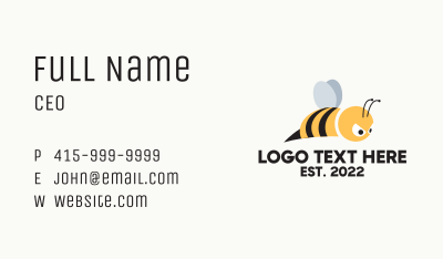 Honey Bee Mascot Business Card Image Preview