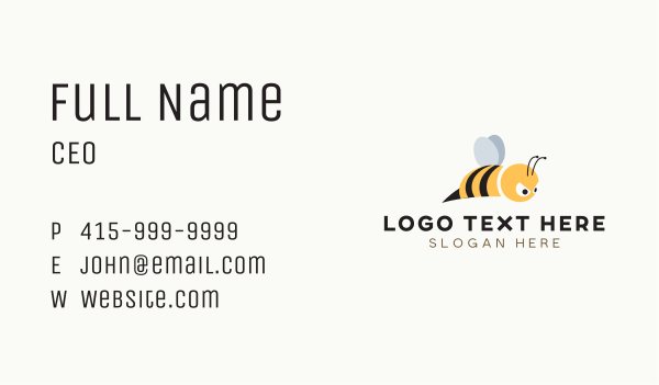 Honey Bee Mascot Business Card Design Image Preview
