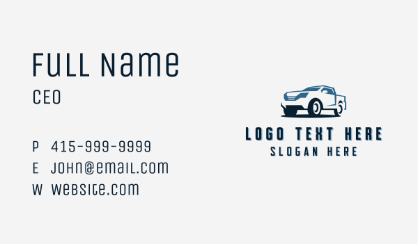 Pickup Truck Mover  Business Card Design Image Preview