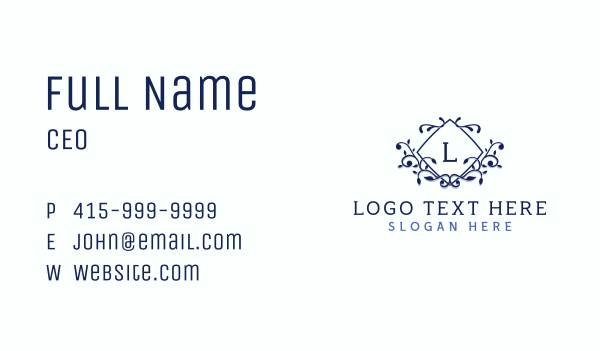 Leaf Ornament Decoration Business Card Design Image Preview