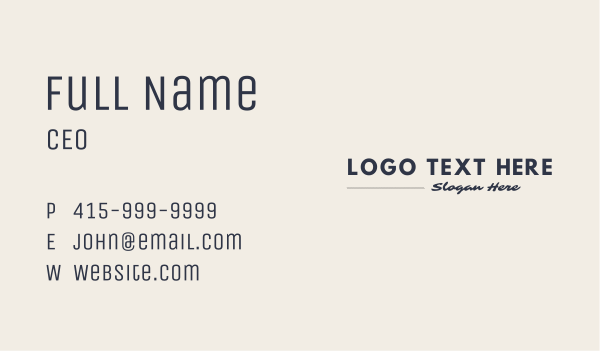 Corporate Agency Wordmark Business Card Design Image Preview