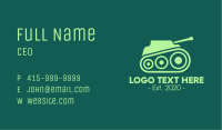 Green Military Tank Business Card Image Preview