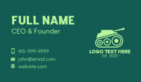 Green Military Tank Business Card Image Preview