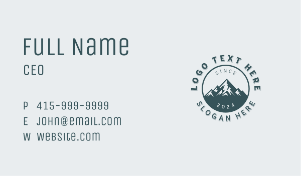 Travel Tourist Mountain Business Card Design Image Preview