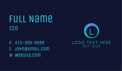 Gradient Lines Letter Business Card Image Preview