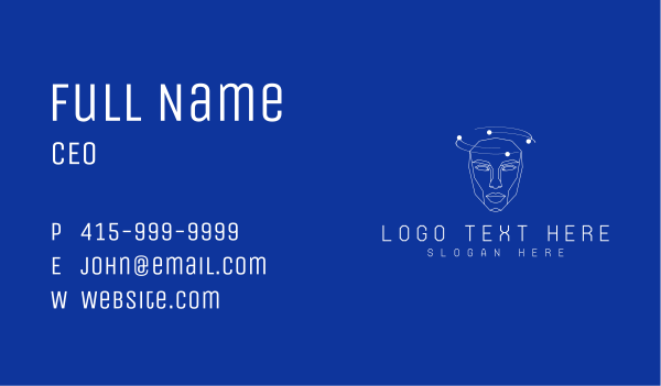 AI Cyber Face Business Card Design Image Preview