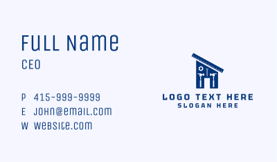 House Construction Tools Business Card Image Preview