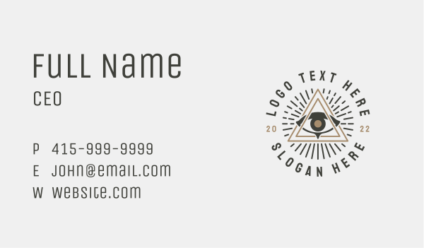 Mystical Illuminati Eye Business Card Design Image Preview