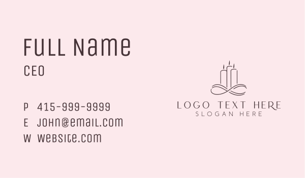 Infinity Candle Decor Business Card Design Image Preview