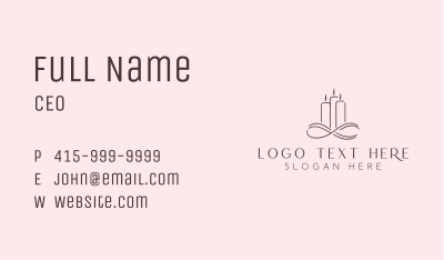 Infinity Candle Decor Business Card Image Preview