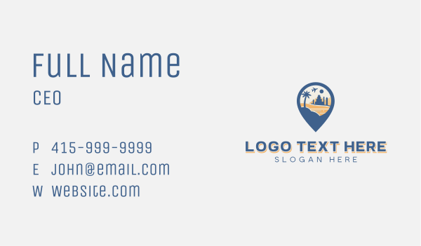 Travel Location Pin Getaway Business Card Design Image Preview