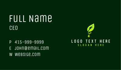 Leaf Bolt Plug Business Card Image Preview