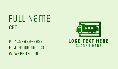 Garbage Collector Truck Business Card