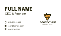 Construction Excavator Emblem Business Card Design