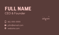 Sweet Girly Wordmark Business Card Image Preview