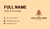 Woodfire Camp Business Card Design