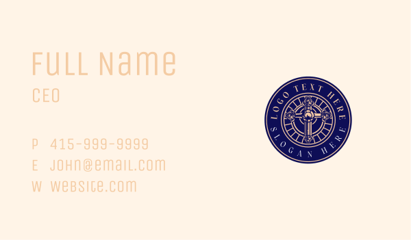 Church Sacred Cross Business Card Design Image Preview