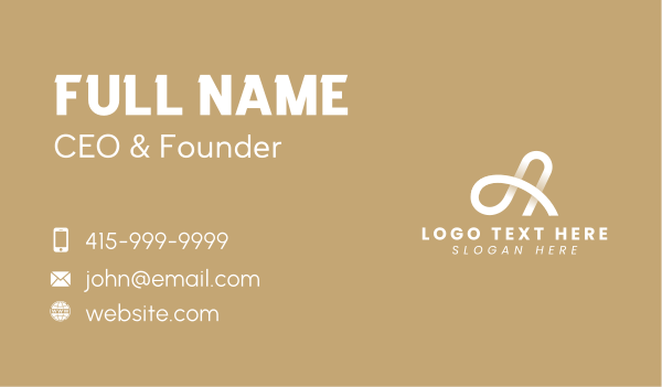 Company Business Brand Letter A Business Card Design
