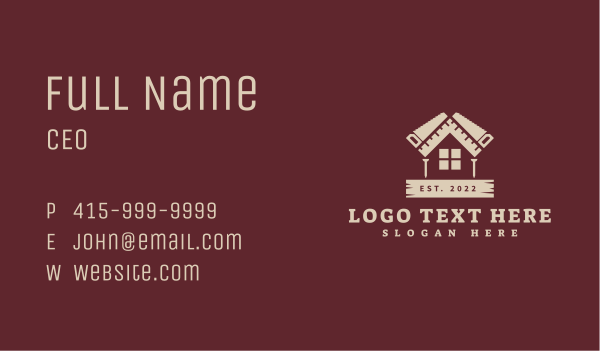 Home Construction Tools Business Card Design Image Preview