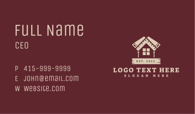 Home Construction Tools Business Card Image Preview