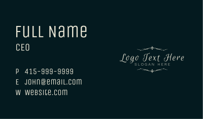 Elegant  Calligraphy Wordmark Business Card Image Preview