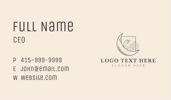 Crescent Plant Accessories Business Card Design Image Preview