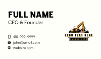 Construction Industrial Excavator Business Card Design