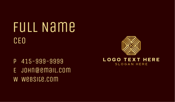Premium Casino Octagon Letter X Business Card Design Image Preview