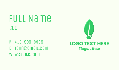 Leaf Lamp Light  Business Card Image Preview