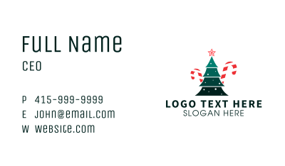 Candy Cane Tree  Business Card Image Preview