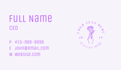 Rose Flower Skincare Business Card Image Preview