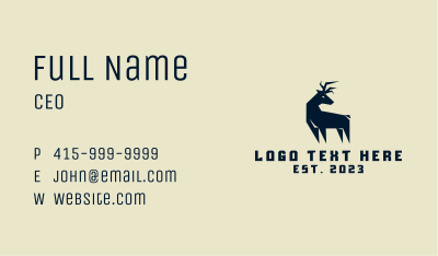 Wild Deer Animal Business Card Image Preview