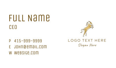 Brown Wild Horse Business Card Image Preview