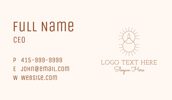 Round Vase Candle Light Business Card Design Image Preview
