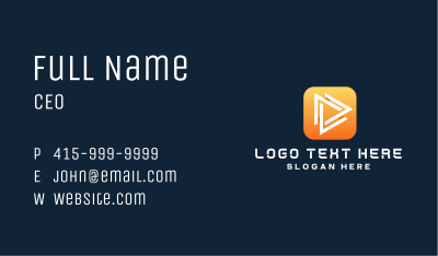 Digital Media Triangle Business Card Image Preview