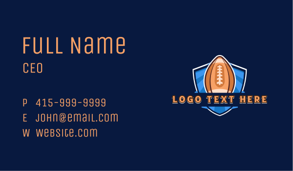 Football Athlete Varsity Business Card Design Image Preview