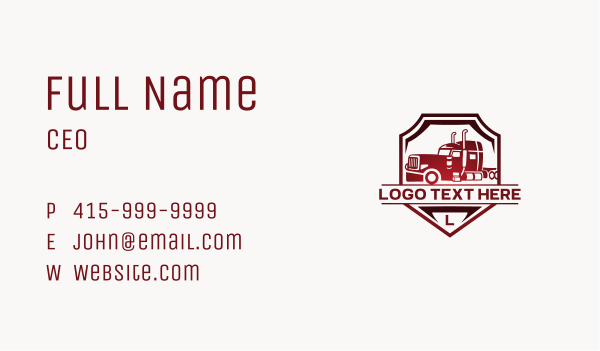 Freight Delivery Vehicle Business Card Design Image Preview