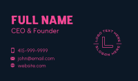 Pink Software Company Lettermark Business Card Image Preview