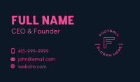 Pink Software Company Lettermark Business Card Image Preview