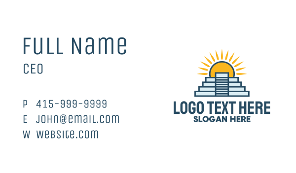 Chichen Itza Landmark Business Card Design Image Preview