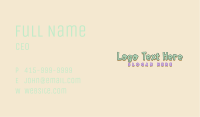 Cute Nursery Wordmark Business Card Image Preview