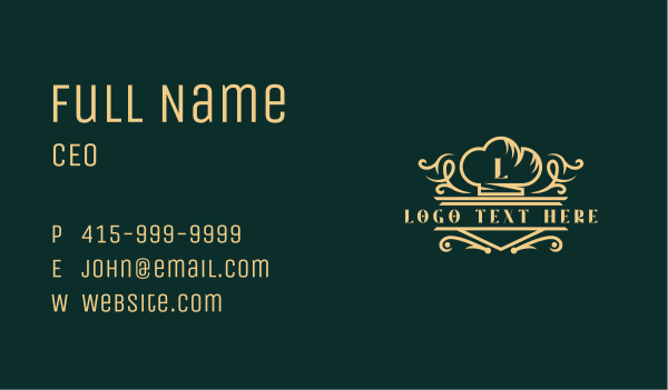 Gourmet Chef Restaurant Business Card Design Image Preview