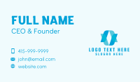 Digital Startup Letter V Business Card Image Preview