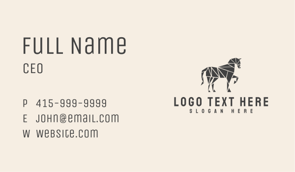 Generic Horse Paper Business Card Design Image Preview