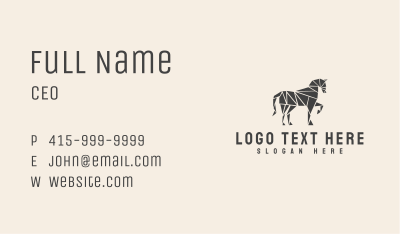 Generic Horse Paper Business Card Image Preview