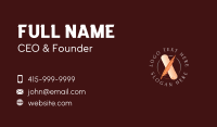 Quill Feather Scroll Business Card Design