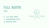 Minimalist Leaves Wreath Letter Business Card Image Preview