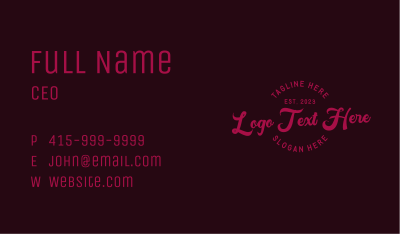 Retro Apparel Company Business Card Image Preview